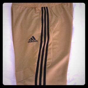 Gold Adidas pants